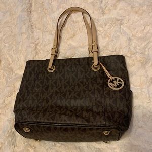 Michael Kors brown logo tote used once